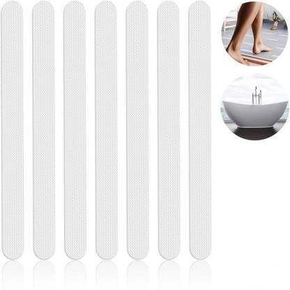 SYGA Anti Slip Shower Stickers 10 Pcs Non-Slip Safety Bathtub Stirps, Anti Slip Shower Strips Treads, Self Adhesive Safety Bathroom Tubs Sticker Tape with Scraper, for Shower Room Pools Stairs Steps Ladders 20 cm Anti Slip Tape