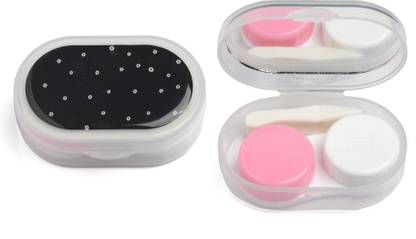 VIVID Cute Mini Portable Contact Lens Container Kit with Mirror Tweezer Lens Stick Daily Usable Travelling home storage Easy to Carry Lenses LC 3023 A SEA GREEN