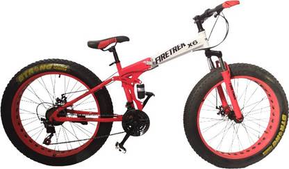 FireTrek Folding MTB Bike 21G Hydraulic Shocker Fat Tyre Bicycle Dual Disc Brake Cycle 26 T (inch) Folding Bikes/Folding Cycle