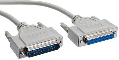 techut Patch Cable 5 m 5 mtr db25 pin male to female parallel cable