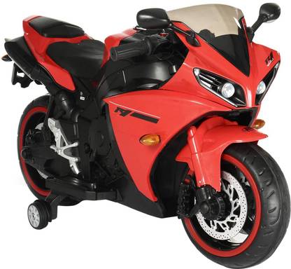 DIVI DIVINE Ride on Bike for Kids, VRLA Battery Operated, LED Detailing, Training Wheels, Button-Start, USB/MP3 Interface – Ride on for Kids’ (Age: 3+ Years, 110 x 35 x 59 cm, Bike Battery Operated Ride On