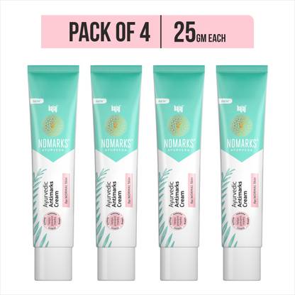 BAJAJ Nomarks Ayurvedic Antimarks Cream For Normal Skin (25g x 4), Pack of 4