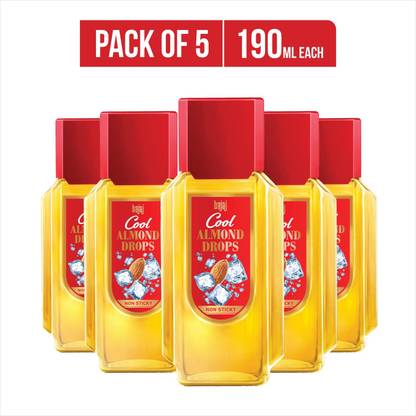 BAJAJ Cool Almond Drops Hair Oil, 190ml (Pack of 5) Hair Oil