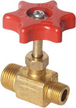 H HADDU LPG Needle Control Valve (NCV) (3/8 ** 3/8 Small Brass Spindle) Check Valves