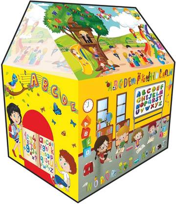Kiddie Castle ABCD Printed Tent House in Plastic Box
