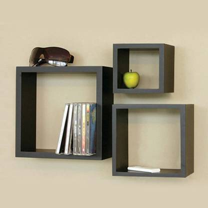 INDIAN DECOR SZY SQUARE DESIGN SHAPE RACK SHELF FOR WALL AND FOR YOUR NEED Engineered Wood Display Unit