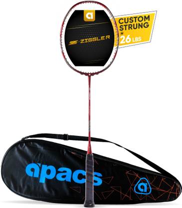 apacs Z-Ziggler Red, Grey Custom Strung Badminton Racquet