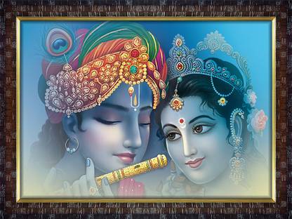 KBH Art Gallery Radha Krishna Religious Frame