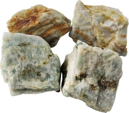 9dzine Crystal Aquamarine Rough Raw Stone 200Gm,Aquamarine Chunk Raw Gemstone for Vastu Regular Asymmetrical Crystal Stone