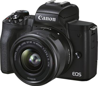 [For Flipkart Axis Bank Card] Canon EOS M50 Mark II Mirrorless Camera EF-M15-45mm is STM Lens  (Black)