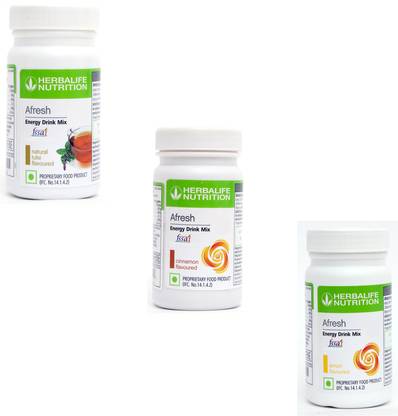 HERBALIFE Afresh Energy Drink Mix - Tulsi + Cinnamon + Lemon Flavor For Weight Loss Energy Drink