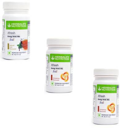 HERBALIFE Afresh Energy Drink Mix - Tulsi + Cinnamon + Cinnamon Flavor For Weight Loss Energy Drink