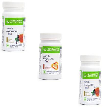 HERBALIFE Afresh Energy Drink Mix - Tulsi + Cinnamon + Tulsi Flavor For Weight Loss Sports Drink