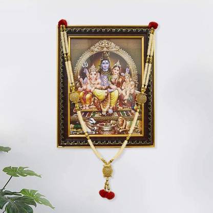 Dalvkot Pearl Beads Moti Mala Garland for God Photo Frames and Idol Big Size Garland