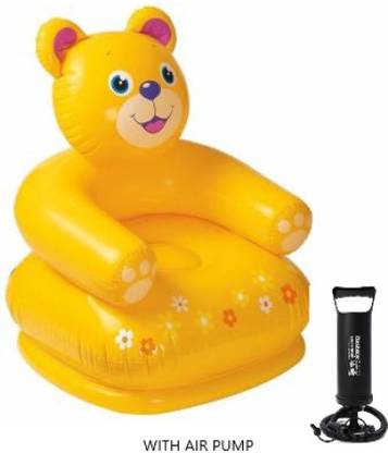 USTAR (USA*BN9) PREMIUM QULAITY FOR YOURS KIDS STARS ,AGE 0-5YEARS PRIMIUM WORLD FAMUS TEDDY ANIMAL SHAPE INFLATABLE AIR CHAIR(HAWA WALI KURSI) WITH THREE VALVE HEAVY DUTY MANUAL AIR PUMP.BEST SELLER ,PEOPLE CHOICE GIFT FOR KIDS AGE 0- 5 YEARS KIDS AND BABY TEDDY ANIMAL CHAIR, COMFIRTABLE AND ENJOYBLE ,LIKES AND LOVED BY YOURS KIDS AND BABIES. BEST GIFT FOR YOUR GROWING KIDS. Inflatable Sofa/ Chair, Inflatable Toy Pump