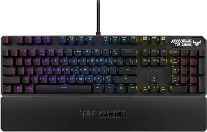 ASUS TUF Gaming K3 – RA05 / 100% Anti-ghosting,Backlit,Magnetic Wrist-rest,Mechanical Wired USB Gaming Keyboard  (Black) at Rs. 2999
