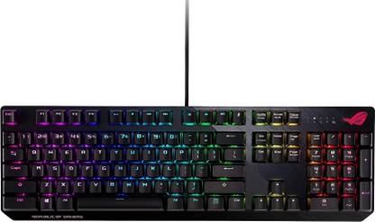 ASUS XA02 ROG Strix Scope Wired USB Laptop-size Gaming Keyboard Compatible with Desktop, Laptop, Mac