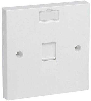 HL Technology Combo Set - RJ45 CAT6E Lan I/O Network Keystone Jack + Gang Box + Face Plate - 1 SET Lan Adapter