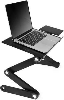 belliric T8 Table for Laptop Stand for Bed and Sofa, Desk Portable Adjustable Laptop Table Stand Up/Sitting with Mouse Pad, Ergonomics Design Aluminum Suitable for Reading Studying DT - Multi-Angle Standard Adjustablet8 Laptop Portable Table Desk With Foldable Laptop Table with Usb cooling fan (black) Laptop Stand Laptop Stand