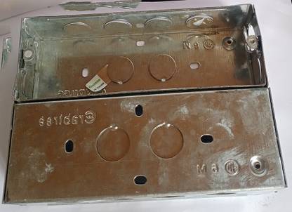 hardwarea 6 Module GI Box (2 Pcs) Metal Electrical Box