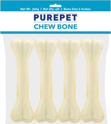purepet Pressed Chew Bone, 6 inches - Pack of 4 Bones Dog Treat