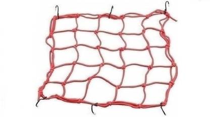 Autovea Bungee Cargo Luggage Net Holder (Red) for Honda CBF Stunner Vehicle Cargo Net