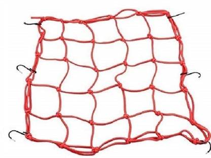 Autovea Bungee Cargo Luggage Net Holder (Red) for Honda CB Unicorn 160 Vehicle Cargo Net