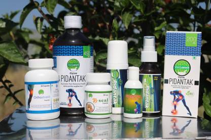 vaidyamrit Ortho Kit (Orthoshield Capsule + Pidantak Kwath + B-seal Capsule + Pidantak Roll-on + Pidantak Fliptop + Pidantak Spray + Pidantak Syrup)