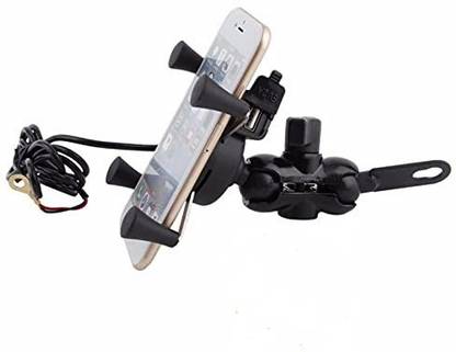 RUGOTAA TRADERS Universal Motor Bike Spider Bike Mobile Holder with USB2.0 Fast Charger waterproof, 360 Degree Rotating for Smart Phone Bike Mobile Holder