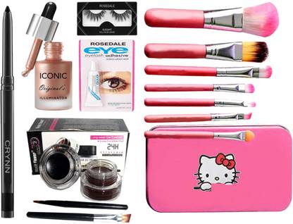 Crynn Smudge Proof Waterproof Kajal & Studio Professional Iconic Shine & Original Illuminator Highlighter