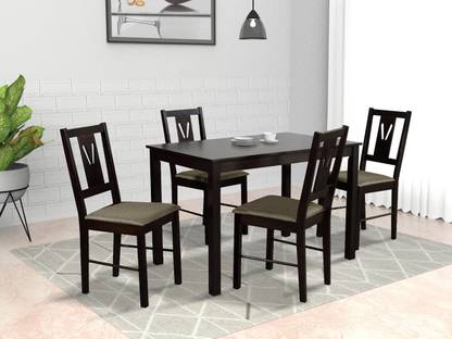 Aphrodite Collection by DF2H Thetis Solid Wood 4 Seater Dining Set