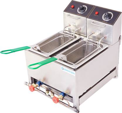 kiran 5 Liter Double Pan Deep Fryer- Electric & Gas 5 L Electric Deep Fryer
