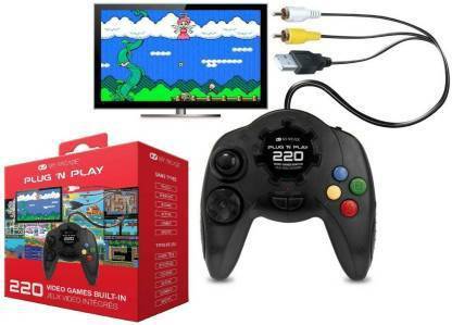 Aoko Plug n Play 220 in 1 8bit Video Game Pad Built In TV Game Direct AV Inputs Shooting, Puzzle, Racing, Action Etc Limited Edition