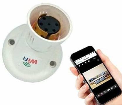 Asleesha Bulb Holder Camera Night Vision Audio Video Recording Live 24 Hours Security Camera