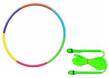 Daily Fest Fitness Combo of Hula Hoop Exercise Ring Collapsible,Skipping Rope for Weight Loss Hula Hoop