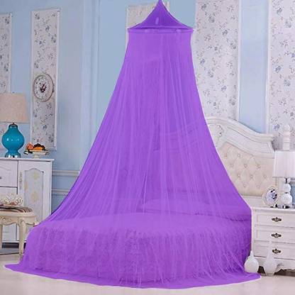 Shree Kriday Polyester Adults Washable King Size Bed Hanging Round Mosquito Net