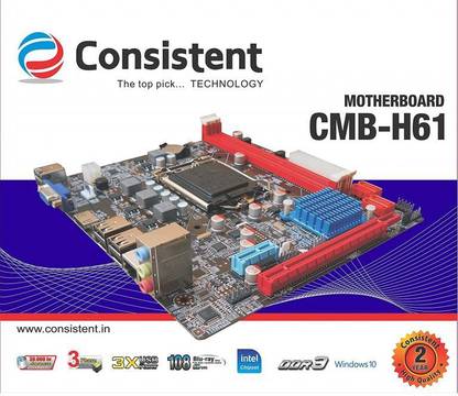 Consistent H61 LGA 1155Socket Micro-ATX Intel H61 Chipset DDR3 Motherboard for Desktop