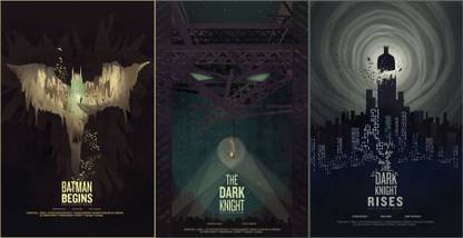 The Dark Knight Trilogy Poster Paper Print