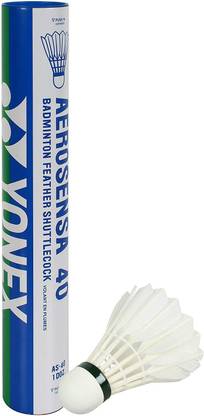 YONEX AEROSENSA-40 Feather Shuttle  - White