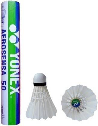 YONEX AEROSENSA-50 Feather Shuttle  - White