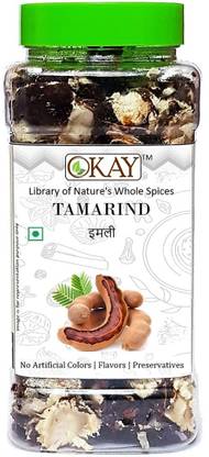 Okay Cleaned Seedless Tamarind Premium quality 100 gram / Imli / Hunse Hannu / Cintapaṇḍu | Pure and Natural for Daily Cooking needs | Sealed packed reusable airtight pet Jar