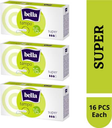 Bella Tampons Easy Twist Super 16 Pcs Each (3PKT) Tampons