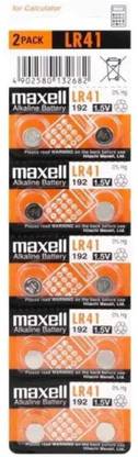 PREMBROTHERS Maxell LR41 Alkaline  1.5V Pack of 10 Pcs  Battery
