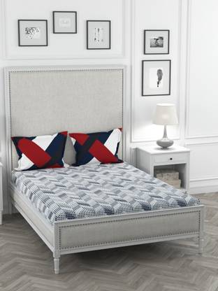 PORTICO NEW YORK 144 TC Cotton Double Abstract Flat Bedsheet