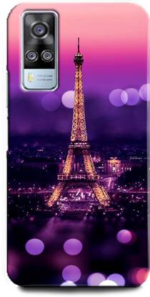 INDICRAFT Back Cover for Vivo Y51A, V2031 EIFFEL TOWER, PARIS, FRANCE, SUNSHINE, FADED