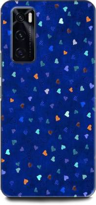 WallCraft Back Cover for Vivo V20 SE, V2022 WALL, BLUE WALL, TEXTURE, ABSTRACT ART, COLORFUL, BLUE, LOVE, HEART