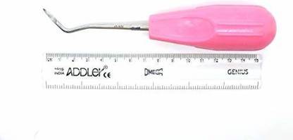 ADDLER Periotome Elevator 3 MM Pointed Head Angled Round Blade For Root Tip Pick Up Autoclavable Dental Elevator