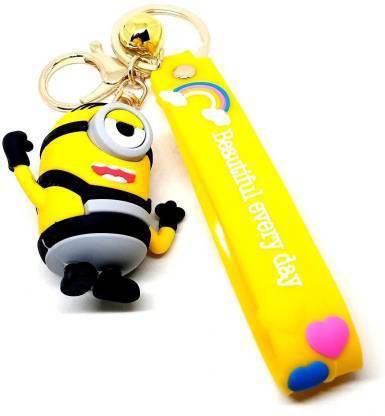 KshatRaj Cute Minion Charm Keychain | Keychain & Bag Charm | Mix Charms Keychain | for Minion Lovers | Single Piece Key Chain