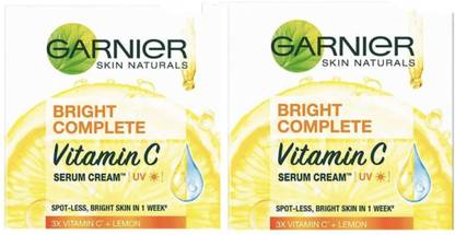 GARNIER Bright Complete Vitamin C Cream (Pack of 2).