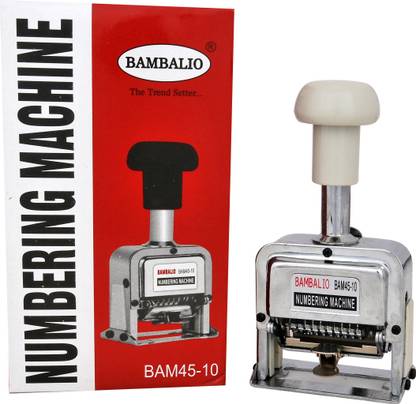 BAMBALIO 10 digits Numbering Machine Bam-45-10  Office Set